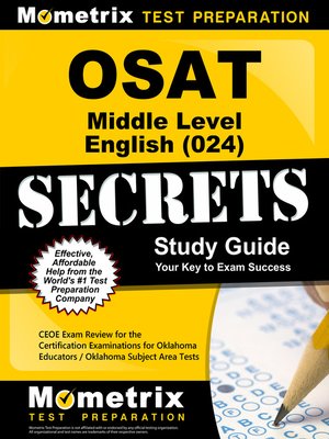 cover image of OSAT Middle Level English (024) Secrets Study Guide